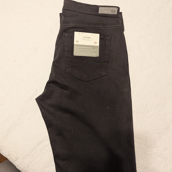 Ag Adriano Goldschmied The Prima Cigarette Leg Jeans in Charcoal Brown - Picture 6 of 7